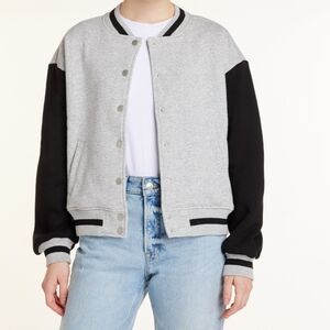 Gray and Black Varsity Jacket XL NWT